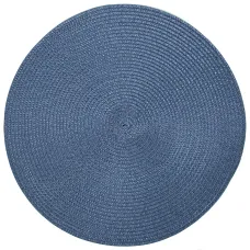 Салфетка сервировочная (плейсмат) Casual line (синяя) d=38 см