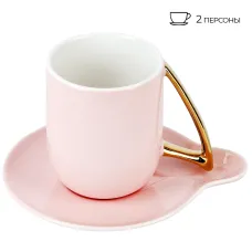 Фарфоровый чайный набор 4 предмета 5th Avenue. Pink (2 персоны) v=240 мл