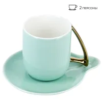 Фарфоровый чайный набор 4 предмета 5th Avenue, Mint (2 персоны) v=240 мл