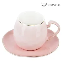 Фарфоровый чайный набор 8 предметов 5th Avenue Alissa (4 персоны) v=280 мл