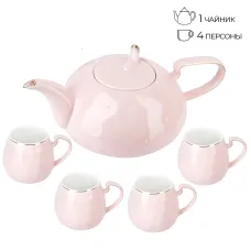Фарфоровый чайный набор 5 предметов 5th Avenue Alissa (4 персоны) v=1150/280 мл
