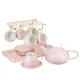 Фарфоровый чайный набор на металлической подставке с подносом 15 предметов 5th Avenue. Alissa (6 персон) v=1150/280 мл