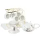 Фарфоровый чайный набор на металлической подставке с подносом 15 предметов 5th Avenue Golden Forest (6 персон)