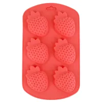Форма для льда и шоколада Клубничка 19х11х2 см (силикон)