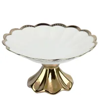 Блюдо на ножке Маршмеллоу 24х24х12,5 см (фарфор)