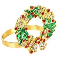 Кольцо для салфеток Рождественский венок 4х4,5х4 см