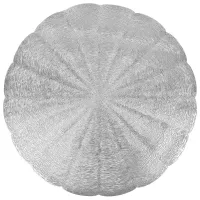 Салфетка сервировочная (плейсмат) Ajouré (серебро) d=38 см