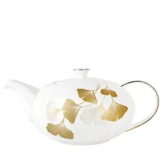 Фарфоровый заварочный чайник Ginkgo костяной v=1.28 л