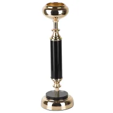 Подсвечник декоративный (без свечи) 31,5*10 см (металл, стекло)