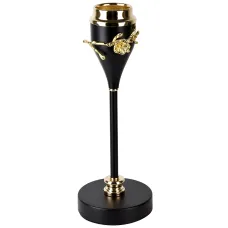 Подсвечник декоративный (без свечи) 33*10 см (металл, стекло)