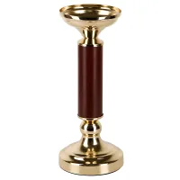 Подсвечник декоративный (без свечи) 24*10 см (металл)