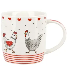 Кружка Курочки v=360 мл (фарфор)