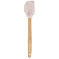 Лопатка кулинарная Flowers 29*5,5*1 см (силикон, бук обработанный)