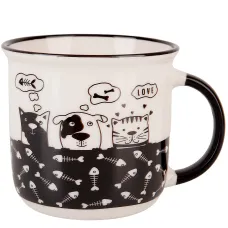 Кружка Cat&Dog v=380 мл (фарфор)