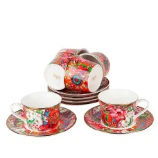 Фарфоровый чайный набор 12 предметов Secret Garden (6 персон) v=200 мл