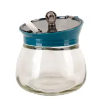 Емкость для сыпучих продуктов с ложкой (стекло, полипропилен) V= 260 мл