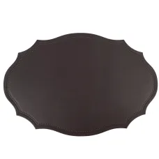 Салфетка сервировочная (плейсмат) Экокожа (темно-серый) 45*30 см