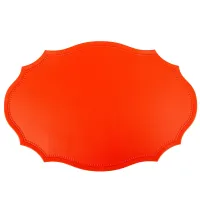 Салфетка сервировочная (плейсмат) Экокожа (оранжевый) 45*30 см