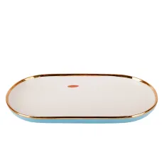 Блюдо сервировочное Royal Line Blue 30*16,3*3 см