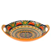Блюдо с ручками Arabesque (оранжевый) 22,5х20 см