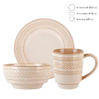 Столовый набор 12 предметов Villatic (керамика)