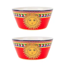 Набор салатников 2 штуки Sicilia Sole d=14 см (фарфор)