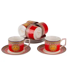 Фарфоровый чайный набор 12 предметов Sicilia Sole (6 персон) v=220 мл