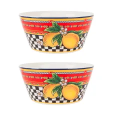 Набор салатников 2 штуки Sicilia Limone d=14 см (фарфор)