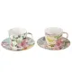 Фарфоровый чайный набор 4 предмета Flowers (2 персон) v=220 мл