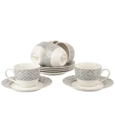 Фарфоровый кофейный набор 12 предметов Norwich (6 персон) v=90 мл (фарфор)