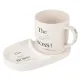 Кружка с блюдцем THE REAL BOSS v=380 мл (фарфор)