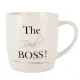 Кружка с блюдцем THE REAL BOSS v=380 мл (фарфор)