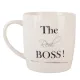 Кружка с блюдцем THE REAL BOSS v=380 мл (фарфор)