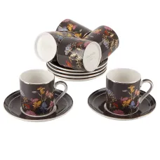 Фарфоровый кофейный набор 12 предметов Greige (6 персон) v=100 мл (фарфор)