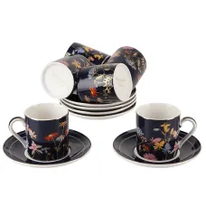 Фарфоровый кофейный набор 12 предметов Grace (6 персон) v=100 мл (фарфор)