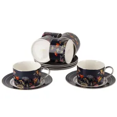 Фарфоровый чайный набор 12 предметов Grace (6 персон) v=220 мл