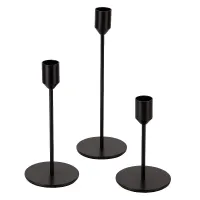 Набор подсвечников 3 штуки h=22/18/13 см (металл)