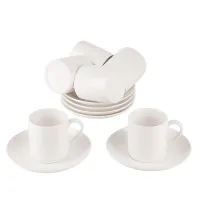 Фарфоровый кофейный набор на 6 персон, 12 предметов, Notele, объем 120 мл