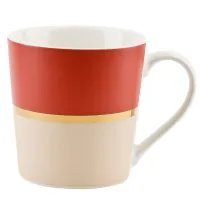 Кружка фарфоровая (глянец/матовый) Персиковый бархат v=390 мл