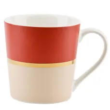 Кружка фарфоровая (глянец/матовый) Персиковый бархат v=390 мл