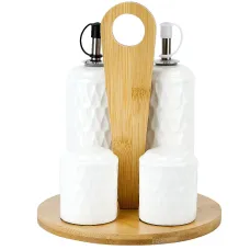 Набор для специй солонка/перечница/2 бутылки для масла Naturel 17,5*17,5*20 см v=200 мл