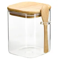 Банка для сыпучих продуктов с ложкой h=10 см, v=700 мл