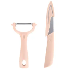 Набор овощечистка и нож для фруктов и овощей h=23/12 см (нержавеющая сталь, полипропилен)