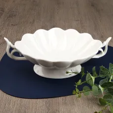 Салатник с ручками на ножке Маршмеллоу 30*21*9 см v=1 л