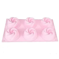 Форма силиконовая для выпечки 6 ячеек Цветочный аромат 7,5*7,5*4 см/29,5*17*4 см