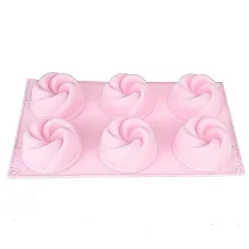 Форма силиконовая для выпечки 6 ячеек Цветочный аромат 7,5*7,5*4 см/29,5*17*4 см