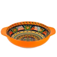 Салатник с ручками Arabesque (оранжевый) 24,5х20,5 см v=1.2 л