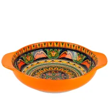 Салатник с ручками Arabesque (оранжевый) 24,5х20,5 см v=1.2 л