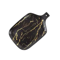Блюдо сервировочное Черный мрамор 25*15*1,5 см