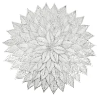 Салфетка сервировочная (плейсмат) Ajouré (серебро) d=38 см